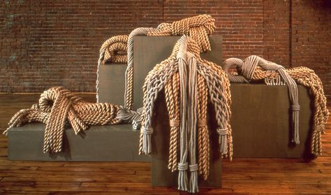 Surface Drawing, Rope Sculpture, Manila Rope, Present Tense, African Sculptures, Rope Braid, Surface Decoration, Sculpture Installation, Contemporary Ceramics