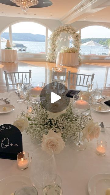 Flawless Functions on Instagram: "Classic baby’s breath & rose centerpieces make the most romantic tablescape ✨

#wedding #weddingdecor #weddingday #weddingcenterpieces #allwhitecenterpiece #whitewedding #whiteflowers #whiteweddingflowers #simplecenterpiece #candlecenterpiece #candles #elegantwedding #simplewedding #weddingtrends #bridetobe #weddingfloraldesign #weddinginspiration #weddingflowers #weddingarch #babysbreathwedding #eventdecor #bride #weddingideas" Centerpieces Wedding Mirror, Candle Centerpieces Wedding, Baby's Breath Centerpiece, Romantic Tablescape, Tablescape Wedding, Beach Wedding Centerpieces, Rose Centerpieces, Simple Centerpieces, Baby S Breath