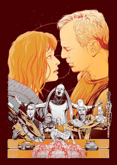 The Fifth Element by Harijs Grundmanis Fifth Element Aesthetic, The Fifth Element Movie, Poetic Cinema, Element Art, 5th Element, Tarot Tattoo, The Fifth Element, Colorful Posters, Luc Besson