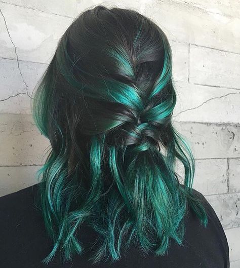 Pulp Riot Blond Ombre Balayage, Green Hair Color Ideas, Green Hair Color, Magical Hair, Green Hair Dye, Blond Ombre, Blond Balayage, Pulp Riot, Hair Color Shades