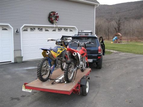 Dirt Bike Trailer, Enclosed Motorcycle Trailer, Harbor Freight Trailer, Enclosed Motorcycle, Trailer Kits, Workout Beginner, Motorcycle Trailer, Bike Trailer, Electric Tricycle