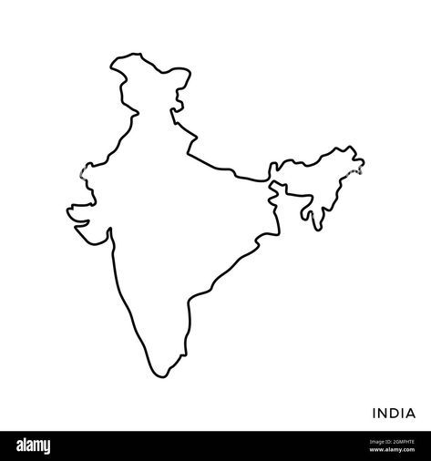 Indian Map, Map Of India, Sketch Images, Hand Lettering Worksheet, Outline Images, Nokia Phone, Pencil Sketch Images, India Map, Vector Line