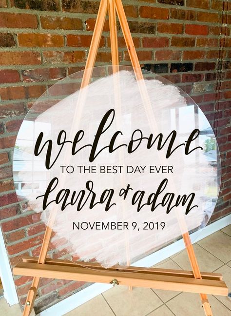 Creative Wedding Sign, Wedding Cricut, Bar Napkins, Cricut Wedding, Wedding Signs Diy, Wedding Entrance, Whimsical Wonderland Weddings, Wedding Timeline, Acrylic Wedding