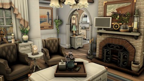 Blocksburg Fall House Ideas, Cottage Core Bloxburg Living Room, Victorian Interior Bloxburg, Bloxburg Cottage Living Room, Cottagecore Living Room Bloxburg, Antique Decals Bloxburg, Bloxburg Victorian Living Room, Old Bloxburg Houses, Victorian Kitchen Bloxburg