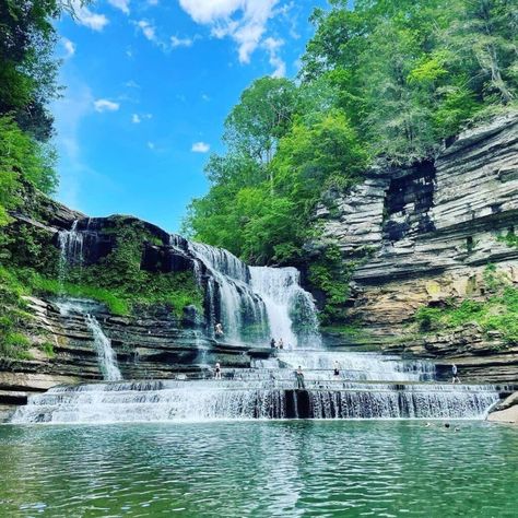 Discover Tennessee's Ultimate Waterfall Loop Road Trip For A Look At 11 Stunning Falls - Hidden Gems US Cummins Falls State Park, Burgess Falls, Tennessee Waterfalls, Dam Construction, Tennessee Road Trip, Laurel Falls, Tennessee Travel, Fall Creek, Camping Destinations