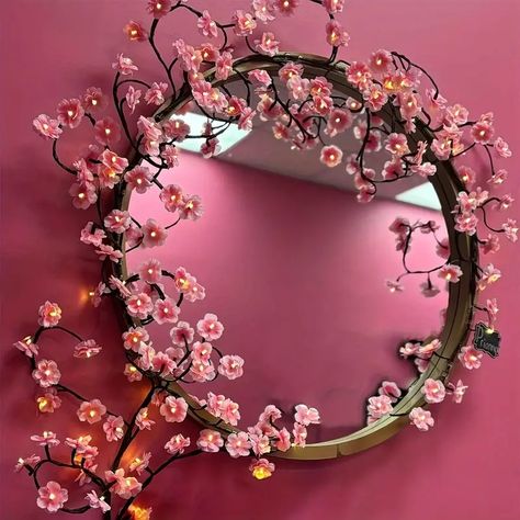 144 Led - Temu Vine Lights, Lighted Wreath, Garland Lights, Tree Interior, Cherry Flowers, Bedroom Decor Lights, Cherry Flower, Led Tree, Cherry Blossom Branch