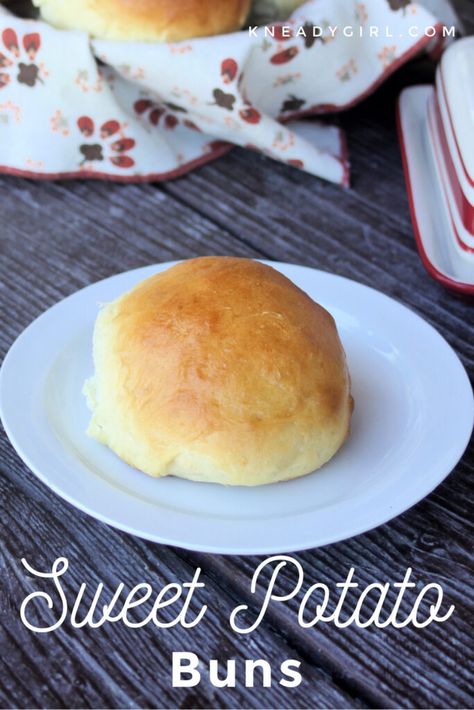 Potato Buns Recipe, Potato Bun Recipe, Potato Buns, Sweet Potato Rolls, Sweet Potato Buns, Savory Bread Recipe, Homemade Baked Bread, Fluffy Dinner Rolls, Homemade Items