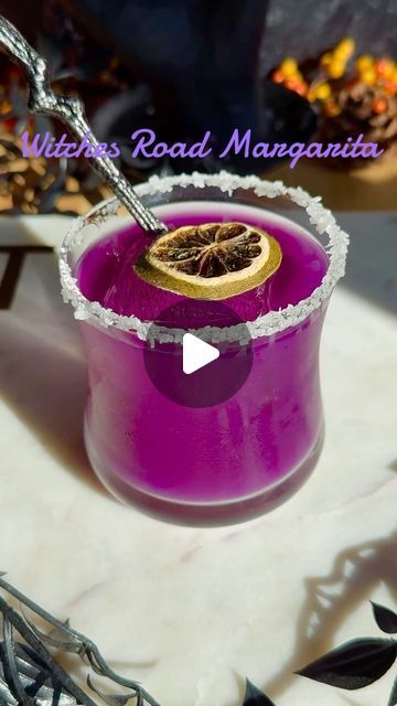 Teon on Instagram: "31 Days of Halloween Cocktails │ Witches Road Margarita

Inspired by Agatha All Along, this Witches Road Margarita is a drink that uses infused butterfly pea tequila for a magical color-changing effect.

2¼ oz (67ml) Butterfly Pea Flower Infused Tequila
1¼ oz (37ml) Lime Juice
1 oz (30ml) Triple Sec
¾ oz (22ml) Simple Syrup
Dehydrated lime wheel, for garnish

In a cocktail glass with ice add the tequila and then set aside. In a cocktail shaker filled with ice add the remaining ingredients and shake vigorously until well-chilled (about 30 seconds). Strain into the cocktail glass, stir to combine, garnish with a lime wheel and serve immediately.

.

Glass: Rocks Glass
Cocktail Shaker: Godinger Dublin Cocktail Shaker, Martini Shaker, 17oz
Jigger: OXO
Drink Stirrer: William Witches Road, Infused Tequila, Drink Stirrer, Glass Cocktail Shaker, Martini Shaker, Glass Rocks, Butterfly Pea Flower, Halloween Cocktails, Drink Stirrers