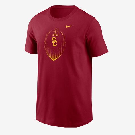 This USC tee is a lightweight, sweat-wicking essential for any Trojans fan. Usc Trojans, College T Shirts, College Sports, Sports Top, Kids Nike, Big Kids, Free Delivery, Fan, Nike