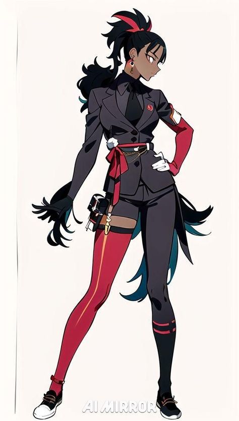 Spider Themed Character Design, Spider Themed Outfit, Character Template, Female Character Concept, Character Model Sheet, 캐릭터 드로잉, Black Characters, T Art, Black Anime Characters