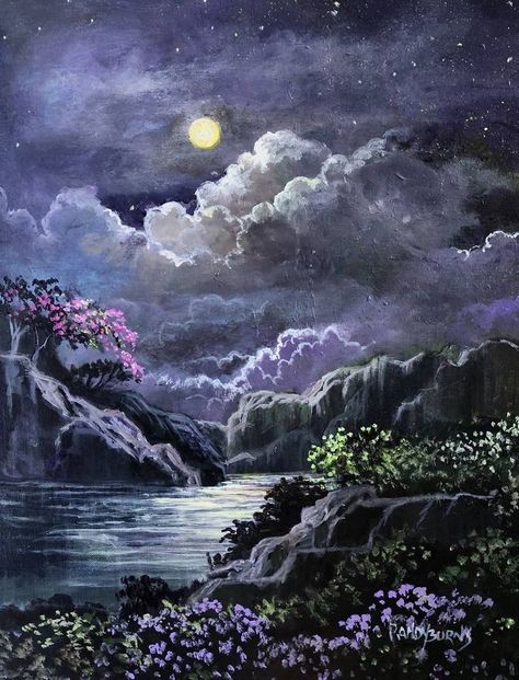 Randy Burns, Southern Artist, Acrylic Landscape, Arte Inspo, Fairytale Art, Ethereal Art, Dreamy Art, Malbec, Spiritual Art