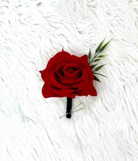 Red Groomsmen, Red Rose Boutonniere, Rose Boutonniere, Lapel Flower, Prom Flowers, Flower Red, Groom Boutonniere, Red Prom, Fort Lauderdale