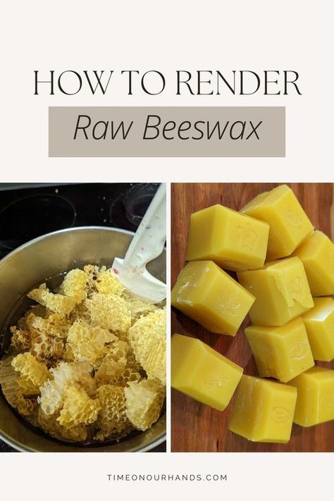 How to render raw beeswax comb and clean it to use in beeswax crafts. Beeswax Diy Ideas, Beeswax Rendering, Bees Wax Uses, Beeswax Uses, Beeswax Crafts, Beeswax Diy, Beeswax Products, Beeswax Recipes, Candle Recipes