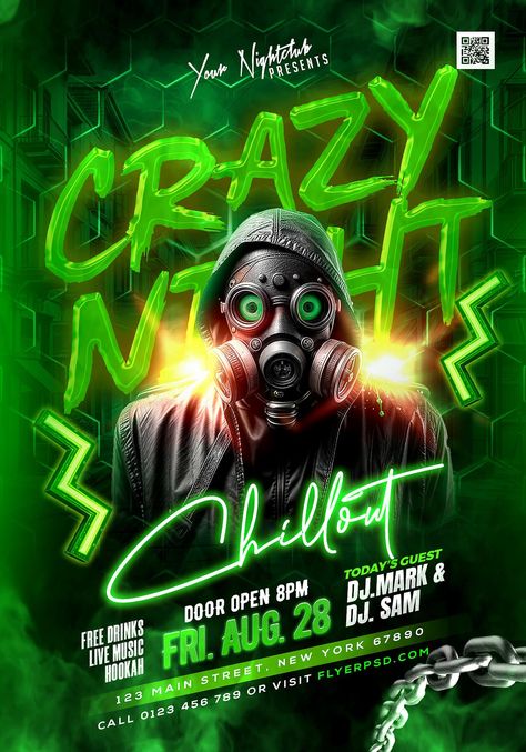 Free Flyer | Crazy Night Chillout Party Flyer PSD | Flyer PSD Spa Flyer, Christmas Flyer Template, Free Psd Flyer Templates, Attract People, Flyer Free, Free Psd Flyer, Crazy Night, Restaurant Flyer, Real Estate Flyer Template