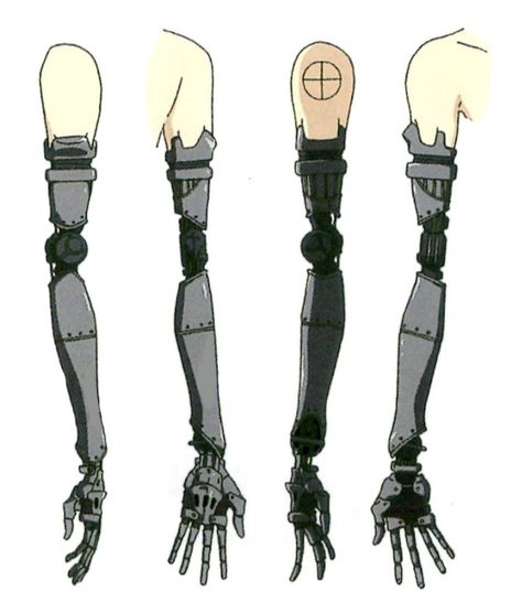 Violet Evergarden Prosthetic, Mechanical Arm Reference, Prosthetics Drawing Reference, Robotic Outfit Design, Dnd Character With Prosthetic, Robotic Limbs Art, Cybernetic Limbs Concept Art, How To Draw Prosthetic Arm, Prostetic Robotic Arm