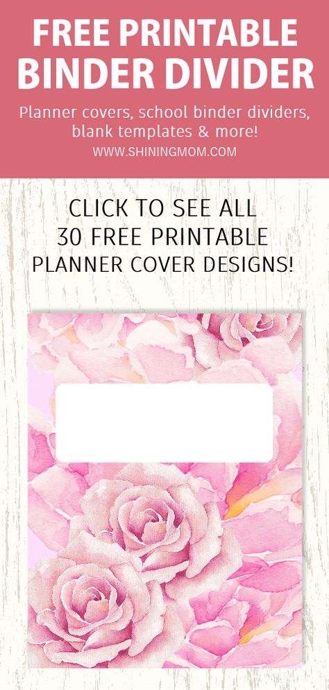 planner-cover-free-printable Journal Cover Design Free Printables, Printable Binder Cover Templates, Free Printable Binder Covers, Organizer Printables, Binder Covers Free, Binder Divider, Medical Printables, Canva Idea, Girls Lounge