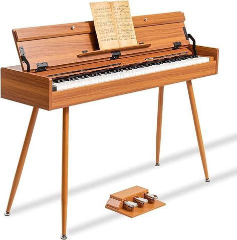 Amazon.com: UISCOM 88 Key Weighted Digital Piano - Wooden Desk Electric Piano Transforms Between Desk and Vanity - Progressive Hammer-Action Keyboard, Perfect for Beginners with MIDI Functionality : Musical Instruments Desk And Vanity, Kawaii Piano, Piano Hammers, Midi Keyboard, Guitar Cabinet, Electric Piano, Digital Piano, Wooden Desk, Vintage Electric Guitars