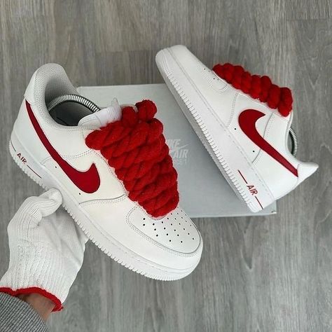 Customs shoes 👟 red ♥️ laces . . . DM to Purchase Custom AF1 or Slides ‼️ . . . #Explore #viral #trending #fyp #customshoes #customkicks #customsneakers #shoes #airforce1 Airforce 1s, Custom Af1, Custom Kicks, Custom Sneakers, Red Lace, Custom Shoes, Air Force, Slides, Lace