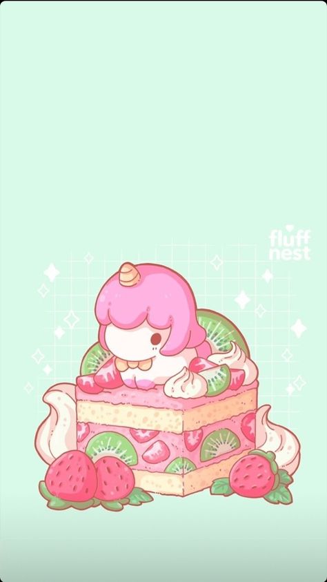 Fluffnest Art, Puff Pals, Cute Pastel Background, Photo Kawaii, Kawaii Background, Cute Food Art, Hello Kitty Iphone Wallpaper, Art Story, Kawaii Animals