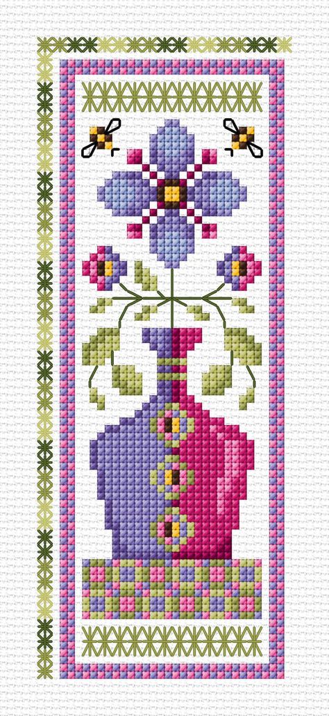 Part 1, Flowers and Bees 2022 SAL, designed by Durene Jones, from the Durene Jones Cross Stitch Facebook Page. Durene Jones Cross Stitch, Durene Jones, Flower Cross Stitch Pattern, Flowers And Bees, Flower Cross Stitch, Cross Stitch Cross, Big Cross, Flower Cross, Small Cross Stitch