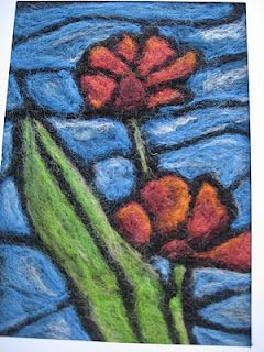 Stained glass needle felting Felting Tutorial, Needle Painting, Needle Felting Tutorial, Diy Miniatures, Needle Felting Diy, Felting Ideas, Felted Wool Crafts, Pallet Christmas, Felt Owl