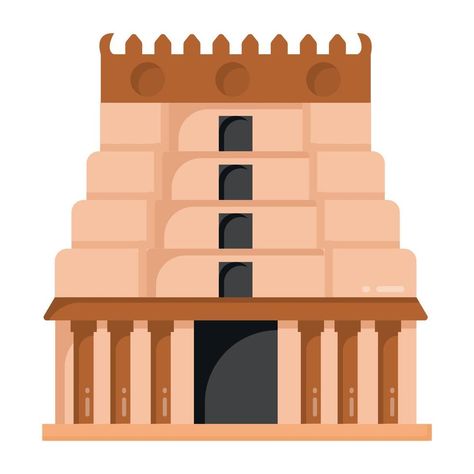 Sree Indian Temple Hindu Temple Illustration, Temple Illustration Indian, Temple Drawing Indian Simple, Mithai Packaging, Temple Vector Illustration, Temple Illustration, Temple Wallpaper, Clay Jars, Temple Drawing