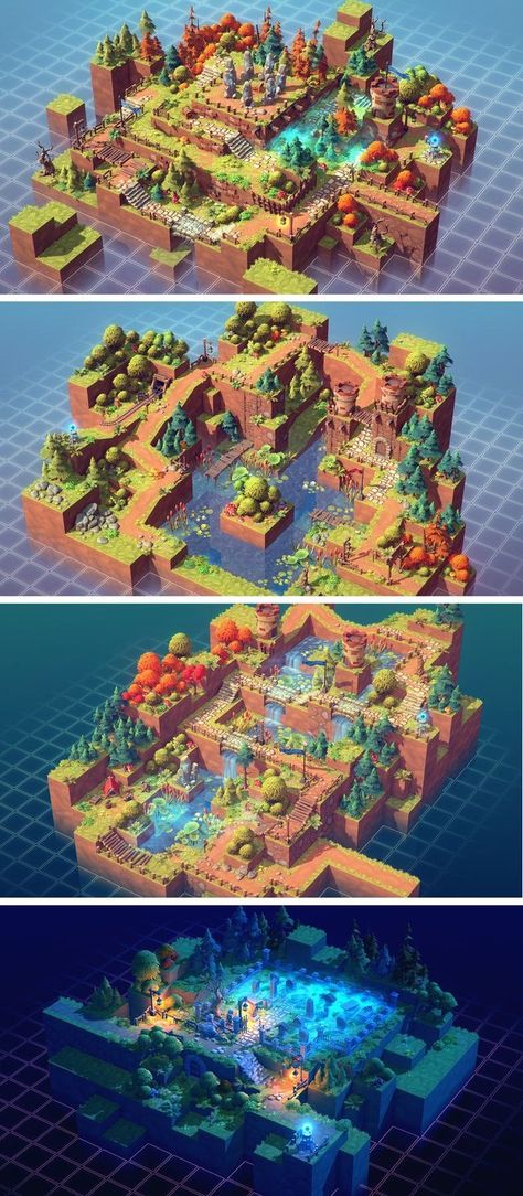 Game Design Art, Particle Effects, Game Art Environment, Game Level Design, Voxel Art, Game Designer, Environment Props, Bg Design, Isometric Art