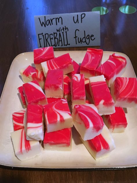 Fireball Recipe, Whisky Fudge, White Chocolate Baking, Fireball Fudge, Fireball Recipes, Baking Chips, Christmas Appetizer, Christmas Fudge, Thanksgiving Drinks