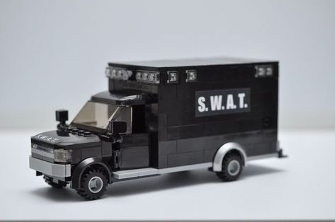 Lego Police Truck, Black Hummer, Swat Truck, Lego Police Car, Lego Swat, Lego Baby, Lego Auto, Lego City Police, Swat Police