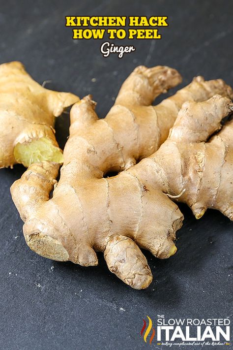 Ginger is one of my favorite spices, but ginger root can be challenging to work with. That is until you have this kitchen tip in your cooking toolbox! And I have some tips on how to store it. Freeze Ginger Root, Uses For Ginger, Freeze Ginger, How To Peel Ginger, Slow Roasted Italian, Kitchen Hack, The Slow Roasted Italian, Cooking Measurements, How To Cook Ham