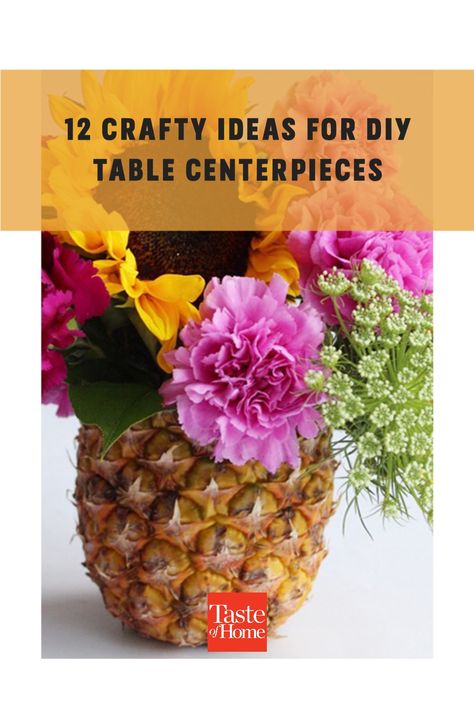 You don't have to spend a lot on decor. Look through these DIY table centerpieces to find something that's stunning. Luau Table Decor, Luau Table Centerpieces, Hawaiian Table Decorations, Luau Table Decorations, Hawaiian Centerpieces, Diy Table Centerpieces, Old Mason Jars, Bohemian Centerpieces, Natural Wood Accents