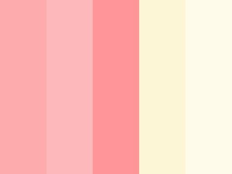 Strawberry Peach Lemonade, Flat Color Palette, Strawberry Color, Peach Lemonade, Hex Color Palette, Color Palette Challenge, Palette Design, Pink Color Schemes, Pink Palette