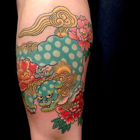 Japanese Dog Tattoo, Foo Dog Tattoo Meaning, Japanese Foo Dog, Foo Dog Tattoo Design, Foo Dog Tattoo, Japanese Dog, Foo Dog Statue, Army Tattoos, Foo Dogs