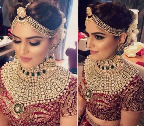 भारतीय दुल्हन संबंधी, Beautiful Bridal Makeup, Saree Bollywood, Punjabi Bride, Bridal Makeup Natural, Makeup Bridal, Bridal Outfit, Braut Make-up, Indian Bridal Wear