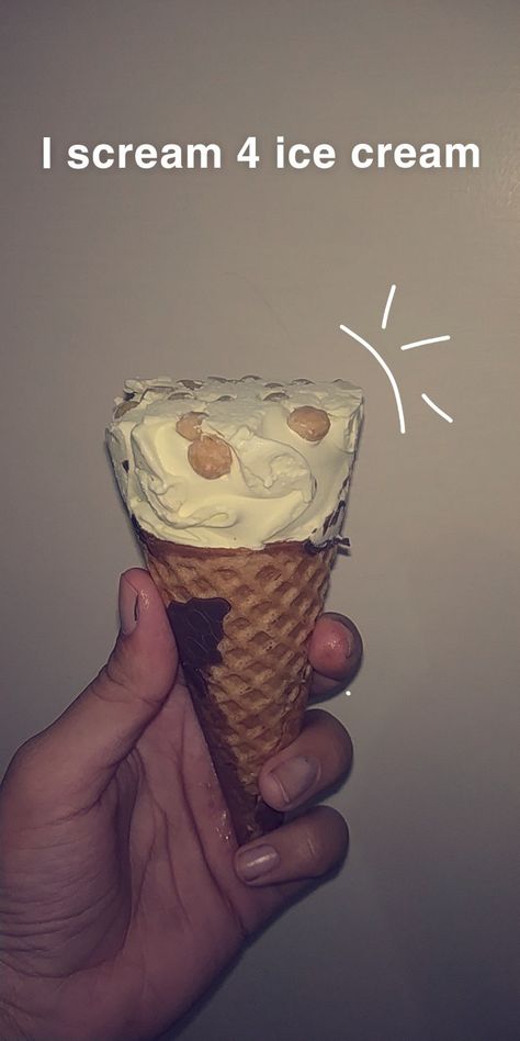 Ice Cream Streaks Snapchat, Ice Cream Snapchat Stories, Creative Snapchats, Ice Cream Funny, Cat Captions, Maa Quotes, Funny Bio Quotes, Memories Aesthetic, Funny Bio