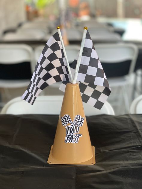 Car Racer Theme Birthday Party, 2 Fast Table Decorations, 2 Fast 2 Curious Birthday Centerpiece, Racecar Party Centerpieces, Race Car Theme Decorations, Fast One Table Centerpiece, Fast And Furious Centerpieces, Race Car Theme 2nd Birthday, Two Fast Birthday Party Centerpieces