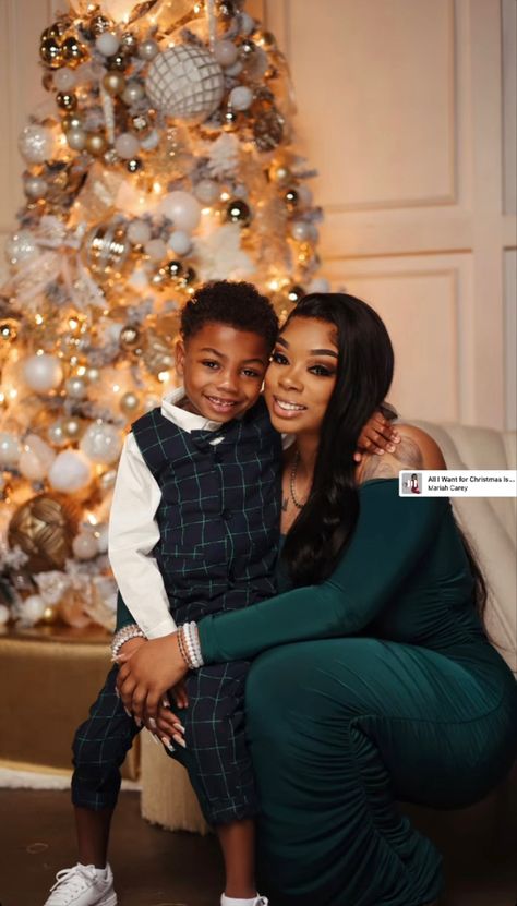 Family Christmas Photoshoot Ideas Black, Mom And Son Christmas Photoshoot, Mom And Son Christmas Photos, Black Mom And Son Christmas Photos, Family Christmas Pictures Black People, Mom And Daughter Christmas Photoshoot Black, Black Family Christmas Photoshoot Pajamas, African American Christmas Photoshoot, Mother And Son Photoshoot