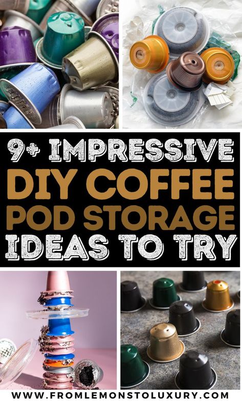 DIY Coffee Pod Storage Coffee Pod Storage Ideas Diy, Coffee Pod Storage Ideas, Drawer Organization Diy, Nespresso Pod Holder, Keurig Pods, K Cup Storage, Coffee Pods Drawer, Pod Storage, Tea Organization