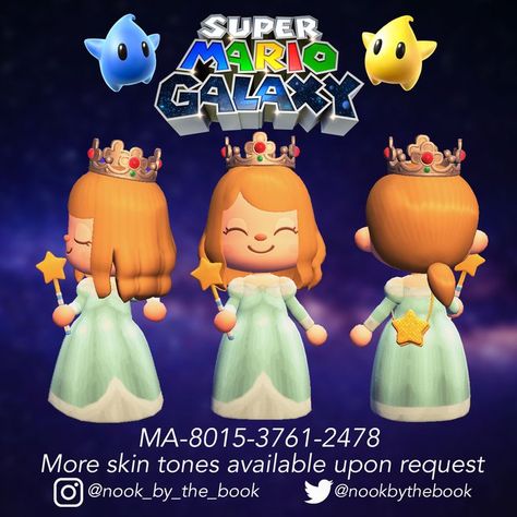 Rosalina Dress, Princess Rosalina, Super Mario Galaxy, Animal Crossing Qr Codes Clothes, Animal Crossing Villagers, Magic Eyes, Animal Crossing Game, Animal Crossing Qr, Designs Patterns