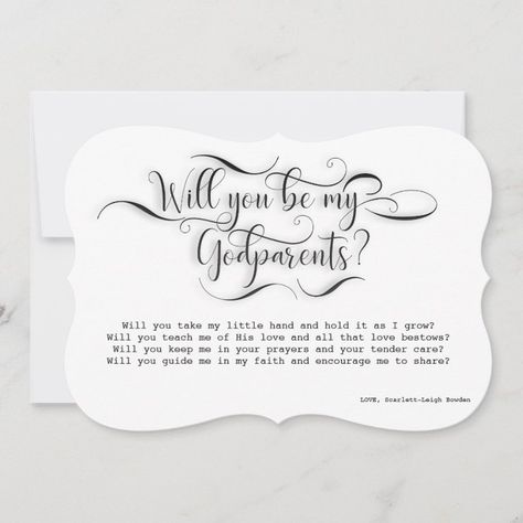 Will You Be My Godparents Proposal Card | Zazzle Godparents Quotes, Will You Be My Godparents Proposal, Asking Godparents, Godparent Request Ideas, Godparent Request, Racing Theme, Bunny Theme, Proposal Letter, Tender Care