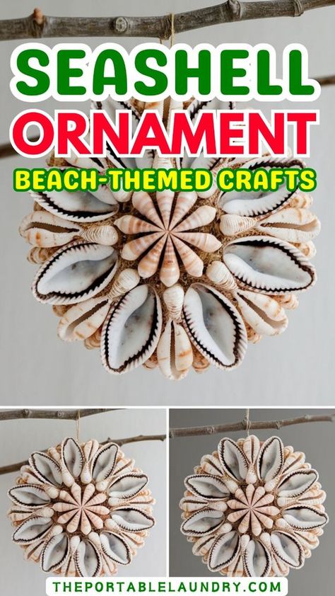 Create stunning seashell ornaments with this easy summer craft idea! Perfect for kids and collectors alike, these seashell crafts bring the beauty of the ocean into your home. Whether you're looking for a fun beach craft or a creative ocean theme craft for kids, these DIY seashell-based art projects are a must-try. Ideal for Seashell Festivals or simply adding to your collection of decorative items. Dive into this kid-friendly activity and let your little ones enjoy making memories with these charming seashell ornaments. Ocean Ornaments Diy, Easy Seashell Crafts, Sea Shell Art Projects, Shell Crafts For Kids, Crafts With Seashells, Seashell People, Scallop Shell Craft, Ocean Theme Crafts, Shell Projects