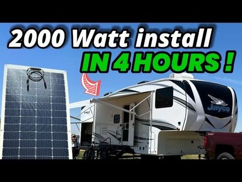 (182) RV Solar Install Easy DIY Renogy 200 watt Flexible solar Panels - YouTube Rv Solar Panels, Hoping For The Best, Rv Solar, Flexible Solar Panels, Diy Rv, Solar Panel System, Solar Panel Installation, Best Build, Solar Panel