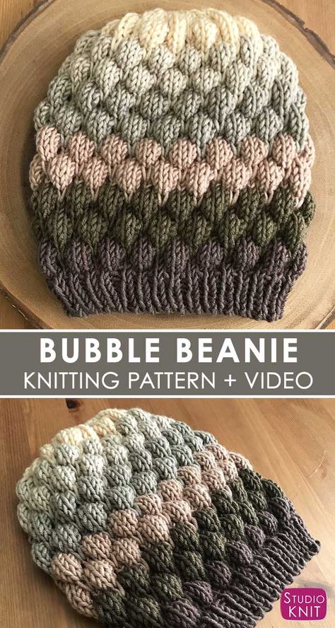 Bubble Beanie Hat Knitting Pattern, Bulky 5 Knit Hat Pattern Free, Cowl Hat Knitting Pattern, Free Flat Knit Hat Patterns, Knitted Hats Free Patterns, Free Knitting Patterns For Hats, Worsted Weight Hat Pattern Free Knitting, Knit Hats Patterns Free, Chunky Hat Knitting Pattern Free