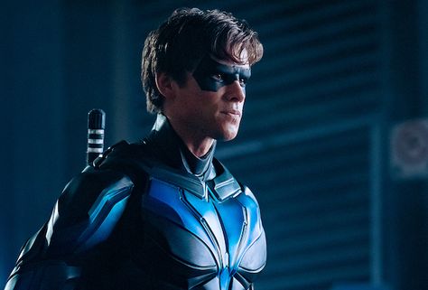 Nightwing Costumes, Conor Leslie, Titans Tv Series, Brenton Thwaites, Jonathan Crane, Superhero Suits, New Titan, Univers Dc, Tim Drake