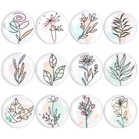 PRICES MAY VARY. ❤【Beautiful Design】These fridge magnets are printed different plant line drawing, simple but exquisite, it will have a good decorative effect for your home kitchen office ❤【Material】Our refrigerator magnets are made of glass and magnet, smooth clear surface, strong magnets can attach well, practical and reusable magnets ❤【Proper Size】The crystal fridge magnets diameter is approx. 1.18 inches; cute small size decorative magnet, easy to use and store, vivid and beautiful ❤【Suitabl Homemade Magnets, Line Drawing Simple, Magnet Drawing, Clay Magnets, Office Materials, Strong Magnets, Drawing Simple, Refrigerator Magnet, Different Plants