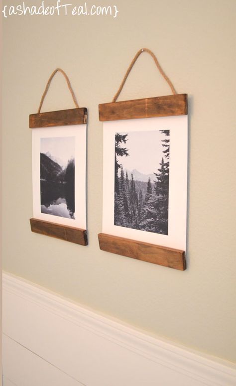 Rustic Frames Diy, Mindfulness Corner, Farmhouse Picture Frames, Rustic Wood Frame, Diy Picture Frames, Photo Art Frame, Good Weekend, One Room Challenge, Office Makeover