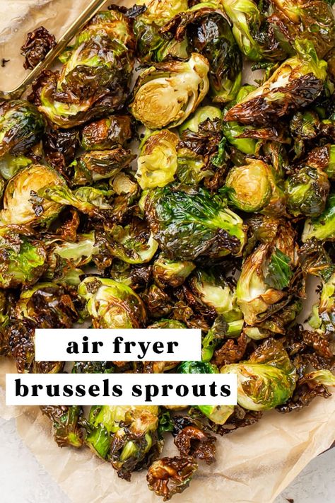 Leftover Brussel Sprouts, Air Fryer Brussel Sprouts, Air Fryer Brussels Sprouts, Sprouts Recipe, Roasted Brussel, Best Air Fryers, Sprouts With Bacon, Brussels Sprouts Recipe, Vegetable Sides