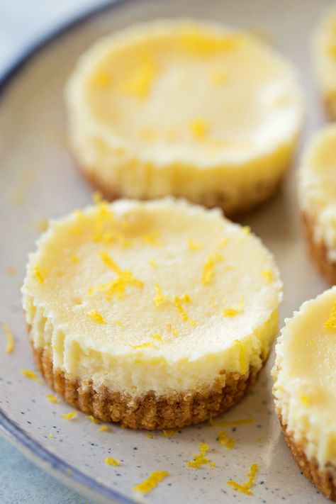 Baking Lemon, Lemon Cheesecakes, Mini Lemon Cheesecakes, Cool Lime, Lemon Mascarpone, Life Made Simple, Mini Cheesecake Recipes, Buttery Shortbread, Lime Cheesecake