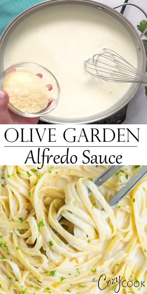 Pasta Carbonara Receta, Pasta Alfredo Receta, Salsa Alfredo Receta, Olive Garden Alfredo Sauce Recipe, Olive Garden Alfredo, Pasta A La Carbonara, Alfredo Recipes, Olive Garden Alfredo Sauce, The Cozy Cook