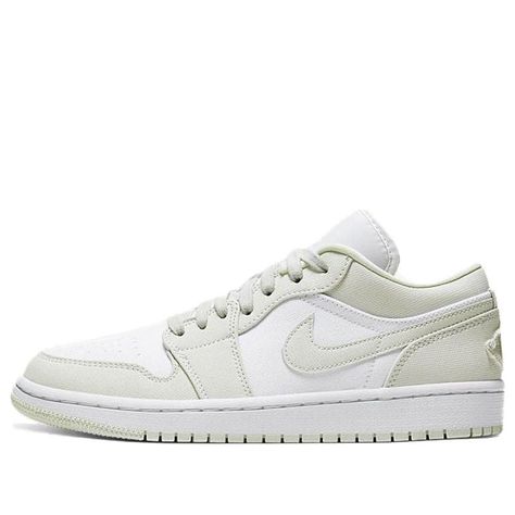 Jordan 1 Low Women, Jordan Lows, Aura White, Wmns Air Jordan 1, Jordan Low, White Spruce, Nike Air Jordan 1 Low, Jordan Model, Womens Air Jordans